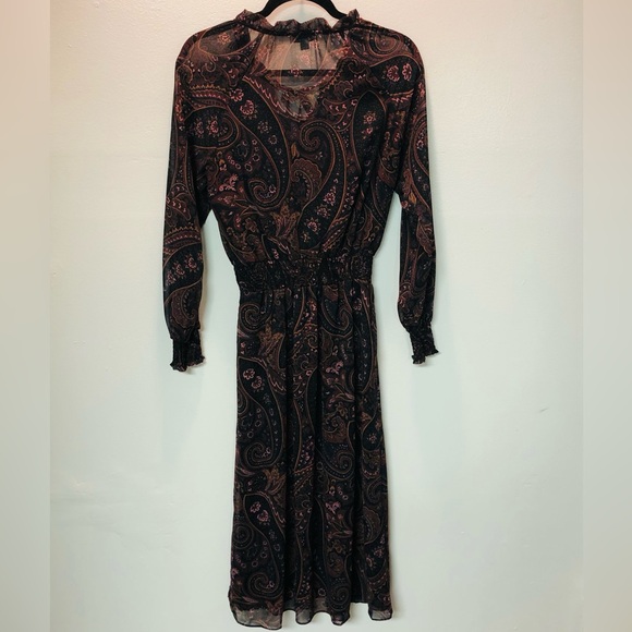 Allison Joy Lined Sheer Moody Paisley Dress - Picture 6 of 6